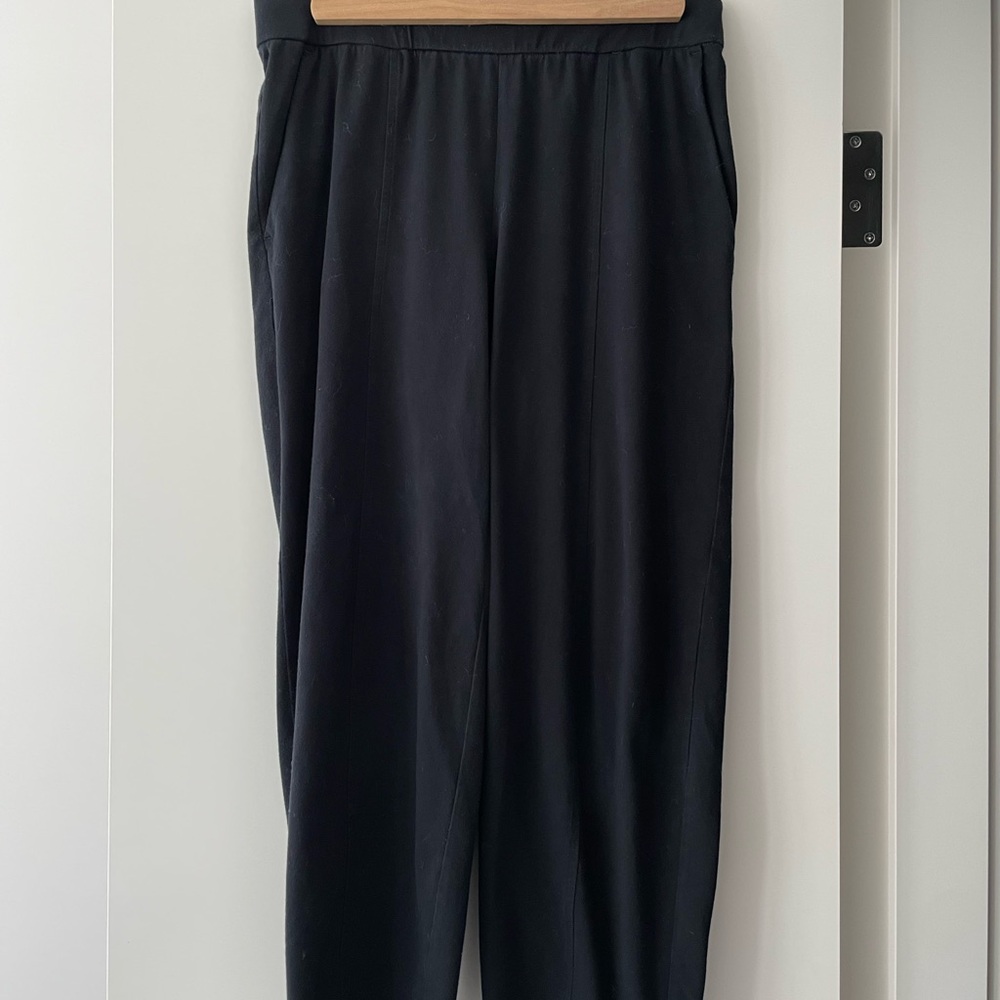 Eileen Fisher Black Jersey Barrel Pants
